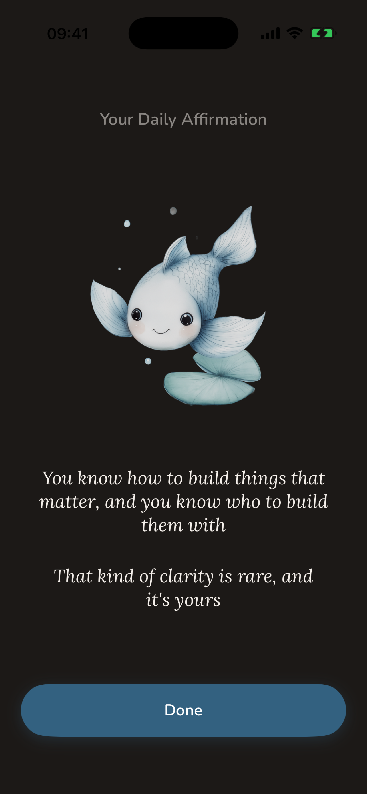 Daily reflection screen